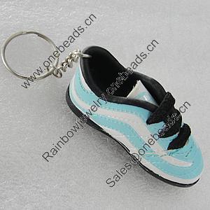 PU Leather Key Chain, Shoes 75x31mm, Sold by PC