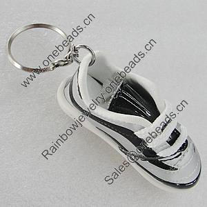 PU Leather Key Chain, Shoes 75x31mm, Sold by PC