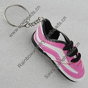 PU Leather Key Chain, Shoes 75x31mm, Sold by PC