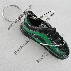 PU Leather Key Chain, Shoes 75x31mm, Sold by PC