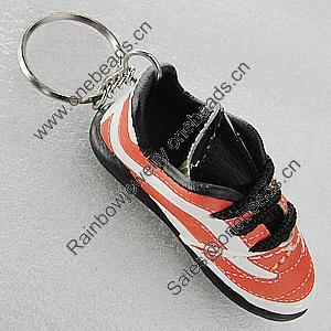 PU Leather Key Chain, Shoes 75x31mm, Sold by PC