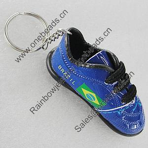 PU Leather Key Chain, Shoes 75x31mm, Sold by PC