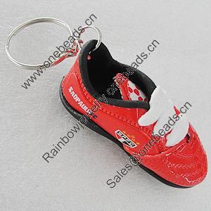 PU Leather Key Chain, Shoes 75x31mm, Sold by PC