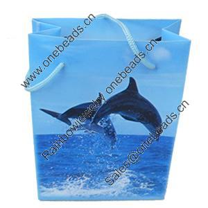 Gift Shopping Bag, Matte PPC, Size: about 31cm wide, 39cm high, 9cm bottom wide, Sold by Box