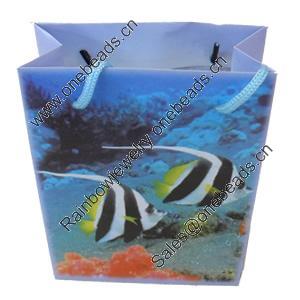 Gift Shopping Bag, Matte PPC, Size: about 26.5cm wide, 34cm high, 9cm bottom wide, Sold by Box