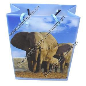 Gift Shopping Bag, Matte PPC, Size: about 23cm wide, 30cm high, 8cm bottom wide, Sold by Box