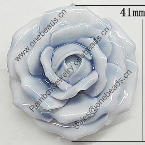 Porcelain Pendants, Flower Size:About:41mm Hole:5mm, Sold by PC