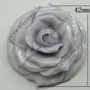 Porcelain Pendants, Flower Size:About:42mm Hole:5mm, Sold by PC