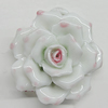 Porcelain Pendants, Flower Size:About:43x41mm Hole:5mm, Sold by PC