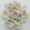 Porcelain Pendants, Flower Size:About:47mm Hole:5mm, Sold by PC