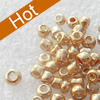Glass Seed Beads, 12/0, Dyed Clours, Round Hole Rocailles, 2mm in diameter, hole: 1mm, about 39000pcs/Bag, Sold by Bag