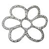 Pendant Zinc Alloy Jewelry Findings Lead-free, Flower 41x41mm, Sold by Bag