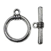 Clasp Zinc Alloy Jewelry Findings Lead-free, Loop:21x17mm Bar:24mm Hole:2mm, Sold by KG