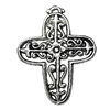 Pendant Zinc Alloy Jewelry Findings Lead-free, Cross 41x32mm, Sold by Bag