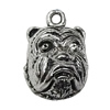 Pendant Zinc Alloy Jewelry Findings Lead-free, Animal Head 18x13mm Hole:1.5mm, Sold by Bag