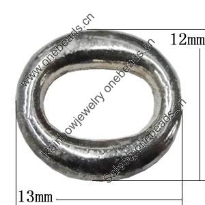 Donut Zinc Alloy Jewelry Findings Lead-free, 13x12mm, Sold by Bag