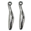Pendant Zinc Alloy Jewelry Findings Lead-free, 21x4mm Hole:1.5mm, Sold by Bag