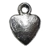 Pendant Zinc Alloy Jewelry Findings Lead-free, Heart 9x6.5mm Hole:1mm, Sold by Bag