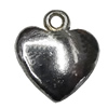 Pendant Zinc Alloy Jewelry Findings Lead-free, Heart 11x10mm Hole:1.5mm, Sold by Bag