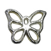 Pendant Zinc Alloy Jewelry Findings Lead-free, Butterfly 13x16mm, Sold by Bag