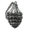 Pendant Zinc Alloy Jewelry Findings Lead-free, 69x44mm Hole:4mm, Sold by Bag
