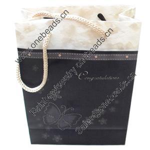 Gift Shopping Bag, Matte PPC, Size: about 31cm wide, 39cm high, 9cm bottom wide, Sold by Box