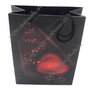 Gift Shopping Bag, Matte PPC, Size: about 26.5cm wide, 34cm high, 9cm bottom wide, Sold by Box