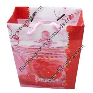 Gift Shopping Bag, Matte PPC, Size: about 31cm wide, 39cm high, 9cm bottom wide, Sold by Box