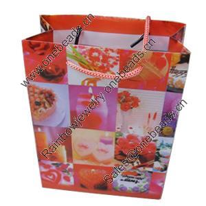 Gift Shopping Bag, Matte PPC, Size: about 26.5cm wide, 34cm high, 9cm bottom wide, Sold by Box