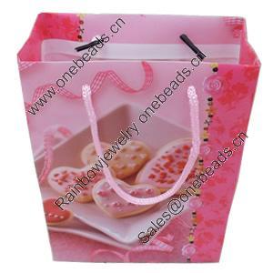 Gift Shopping Bag, Matte PPC, Size: about 31cm wide, 39cm high, 9cm bottom wide, Sold by Box