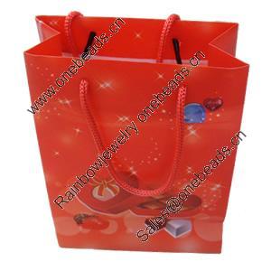 Gift Shopping Bag, Matte PPC, Size: about 31cm wide, 39cm high, 9cm bottom wide, Sold by Box