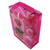 Gift Shopping Bag, Translucent PPC, Size: about 18cm wide, 24cm high, 7.5cm bottom wide, Sold by Box