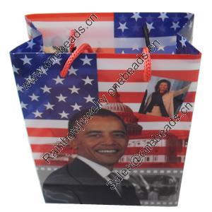 Gift Shopping Bag, Translucent PPC, Size: about 31cm wide, 39cm high, 9cm bottom wide, Sold by Box