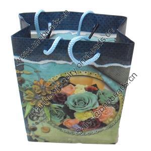 Gift Shopping Bag, Translucent PPC, Size: about 31cm wide, 39cm high, 9cm bottom wide, Sold by Box