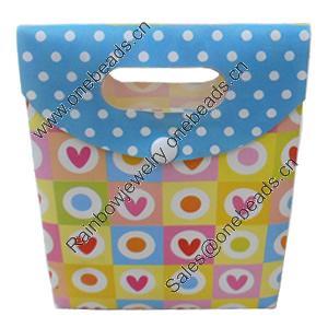 Gift Shopping Bag, PPC, Size: about 25cm wide, 32cm high, 13cm bottom wide, Sold by Box