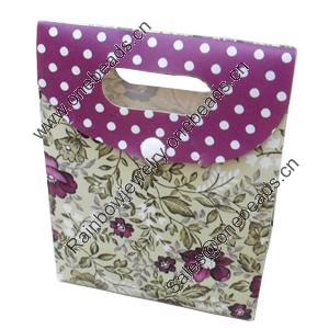 Gift Shopping Bag, PPC, Size: about 25cm wide, 32cm high, 13cm bottom wide, Sold by Box