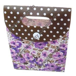 Gift Shopping Bag, PPC, Size: about 19cm wide, 27cm high, 9.5cm bottom wide, Sold by Box