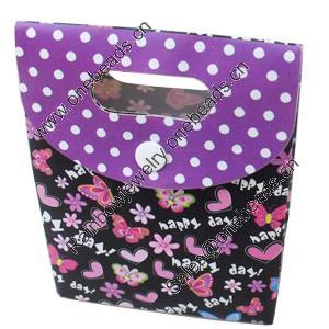 Gift Shopping Bag, PPC, Size: about 25cm wide, 32cm high, 13cm bottom wide, Sold by Box