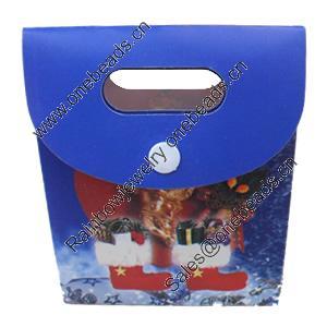 Gift Shopping Bag, PPC, Size: about 25cm wide, 32cm high, 13cm bottom wide, Sold by Box