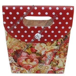 Gift Shopping Bag, PPC, Size: about 25cm wide, 32cm high, 13cm bottom wide, Sold by Box