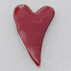 Zinc Alloy Enamel Pendant, Nickel-free & Lead-free, Heart 50x29mm Hole:3mm, Sold by PC