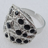 Metal Alloy Finger Rings, 21x19mm, Sold by Box 
