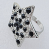 Metal Alloy Finger Rings, Star 31mm, Sold by Box 