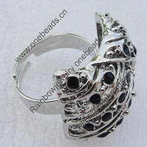 Metal Alloy Finger Rings, 22x20mm, Sold by Box 