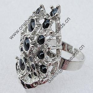 Metal Alloy Finger Rings, 35x23mm, Sold by Box 