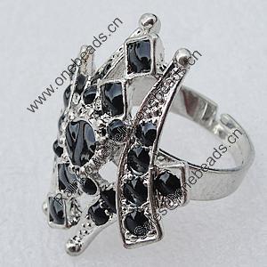 Metal Alloy Finger Rings, 30x24mm, Sold by Box 