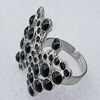 Metal Alloy Finger Rings, Butterfly 29x25mm, Sold by Box 