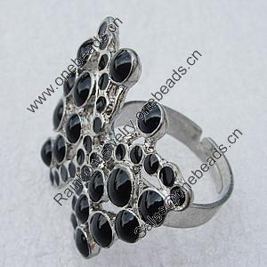 Metal Alloy Finger Rings, Butterfly 29x25mm, Sold by Box 