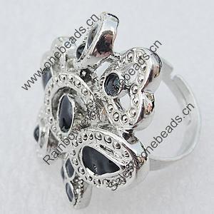 Metal Alloy Finger Rings, 31x25mm, Sold by Box 