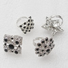 Metal Alloy Finger Rings, Mix Style, 28x22mm-41x37, Sold by Box